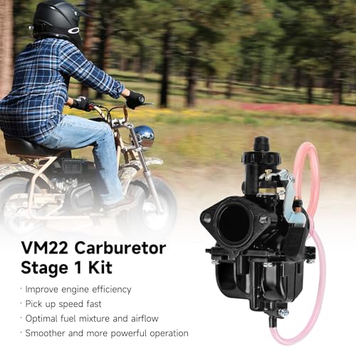 Image of FVRITO VM22 26mm Carburetor Jet Kit for Predator 212cc 196cc Coleman CT200U CT200U-EX BT200X Mini Bike KT196 Go Kart Baja Warrior GX200 Clone Engine with Air Filter Intake Manifold Performance Parts