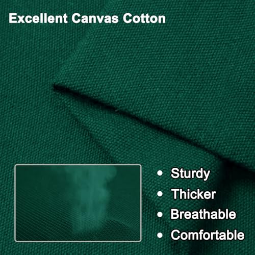 umboom Grün Leinwand Schürze, Kellner Schürze für Herren Damen mit Verstellbarem Riemen und 3 Taschen, Perfekt für Kellnerin Koch Küche Garten Restaurant Café Bar Grill Arbeiten – Bild 5