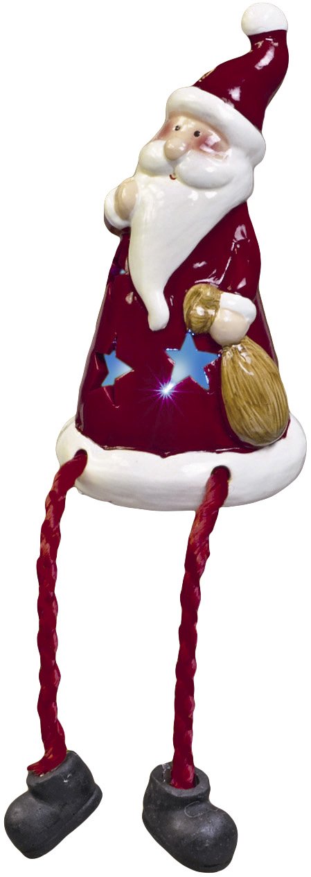クリスマス サンタクロース 陶器 装飾品 Amazon.co.jp: あまの クリスマス飾り LED 陶器 足ブラサンタ QZL-8041