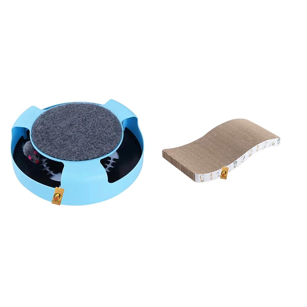 Foodie Puppies Interactive Catch The Mouse Cat Scratcher Toy(Sky Blue) & Cat Scratching Pad with Catnip (B0CDDMNW9T) Amazon Price History, Amazon Price Tracker