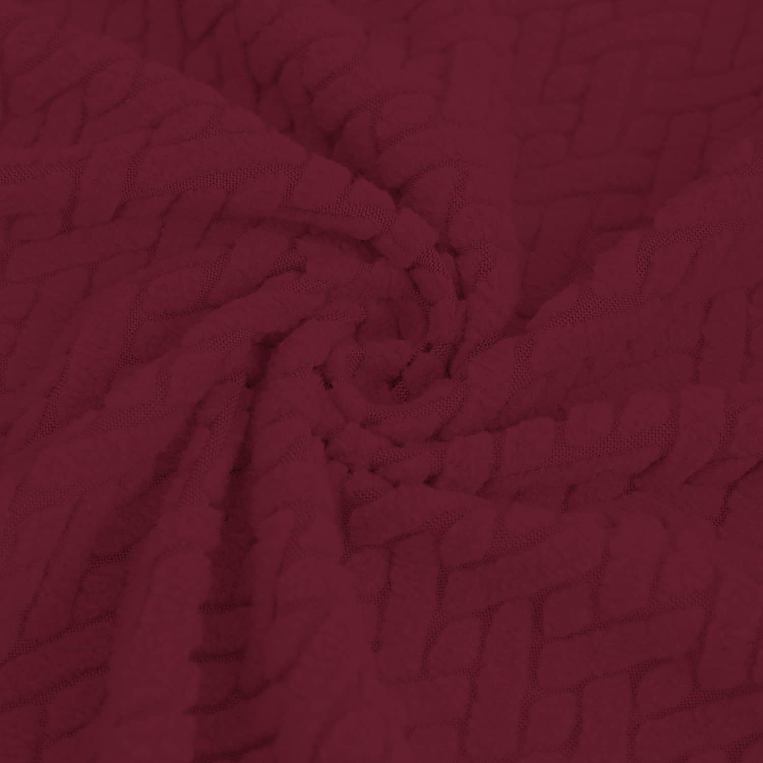 Easy-Going Stretch Jacquard Loveseat Couch Cover, 1-Piece Soft Sofa Cover, Sofa Slipcover with Anti-Slip Foams, Washable Furniture Protector for Kids, Pets (Loveseat, Burgundy)