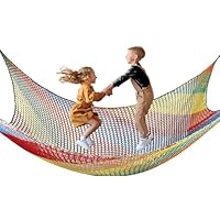 BERADNET Kletternetz Spielplatz Doppelschicht Schutznetz Kinder Spielplatz Sicherheitsnetz Klettergerüst Netz Schaukel Garten Spielplatznetz Baumhaus Netz, Mehrfarbig(2x3 m)
