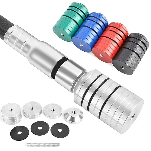 wolfman Archery Bow Stabilizer Weight Kit Detachable Bow Stabilizer Weights Kit Universal 5/16 Thread Counterweight Kit Bow Riser Counterweight for Compound Bow Recurve Bow Balance Bar (Black)