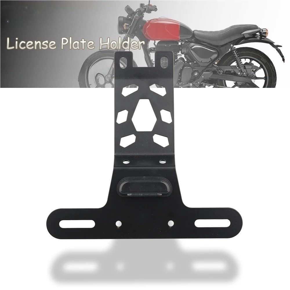 Portatarga Accessori per supporto targa per registrazione fanale posteriore a LED per moto per Hunter 350 2022 2023 2024