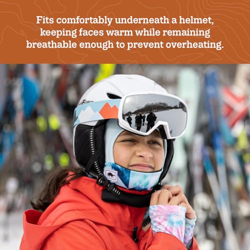 Turtle Fur Youth Shellaclava Comfort Shell UV Fleece Lined Neck Warmer Helmet Liner Winter Balaclava Hood, Ages 7-123