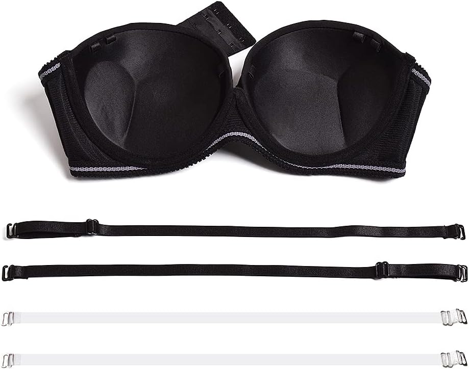 YBCG Push up Strapless Padded Convertible Add a Cup Underwire Supportive Bra with Clear Straps for Women's Wedding - Image 5