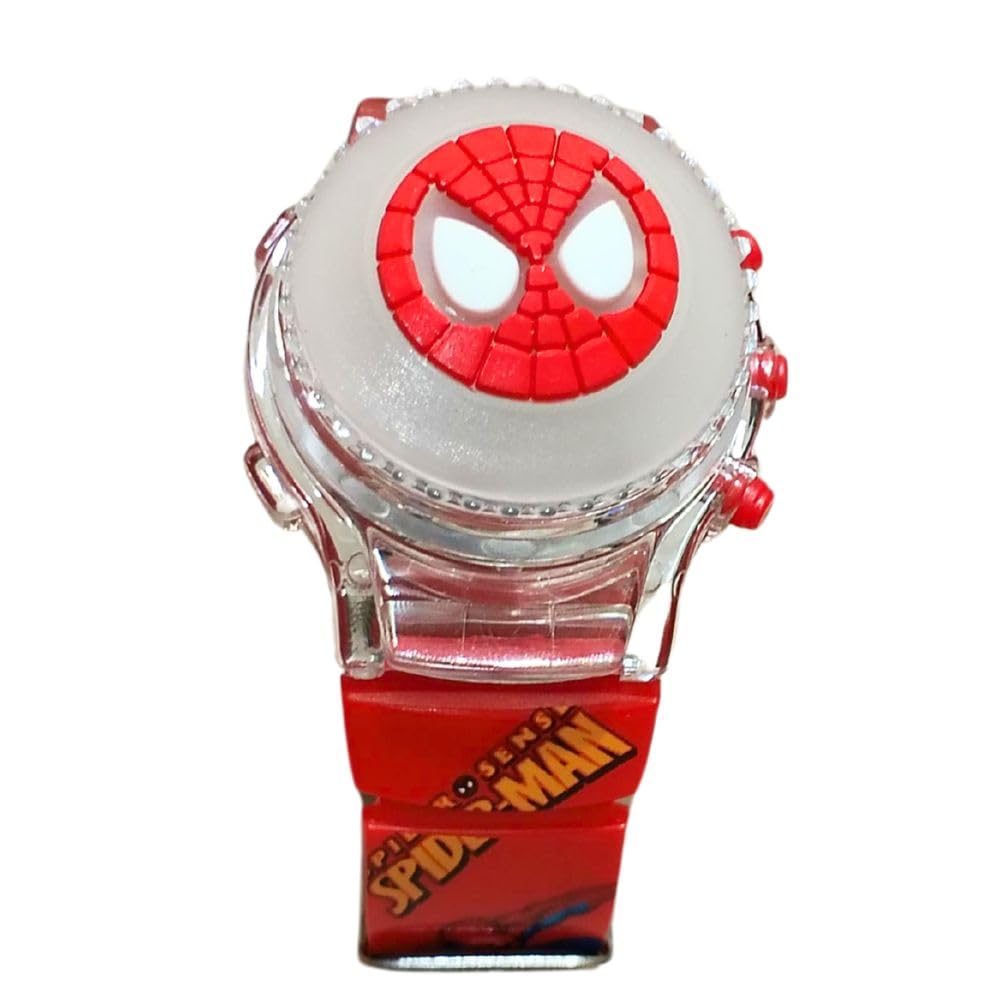 ZOVUTA Kids LED Digital Watch with Rotating Face Cap-Glowing Disco Light and Musical Sound for Kids Baby Boys and Girls - Best Birthday Return Gift (Red Spiderman) (B0CYX4BJ4P) Amazon Price History, Amazon Price Tracker