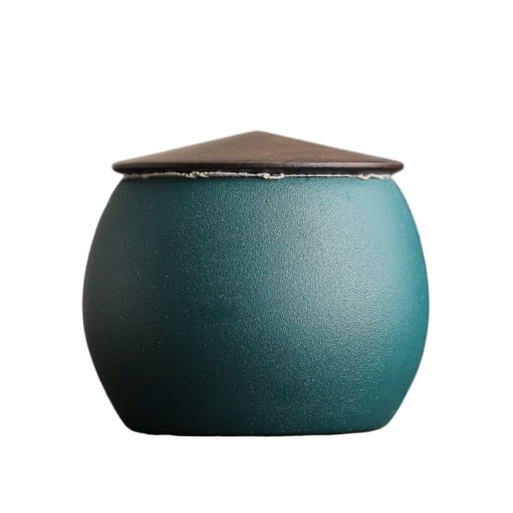 Lata de té Tarro de cerámica for almacenar té a Granel, for Cocina doméstica, pequeño Tarro Sellado, Juego Chino, for, Individual Carrito de té(C-2)