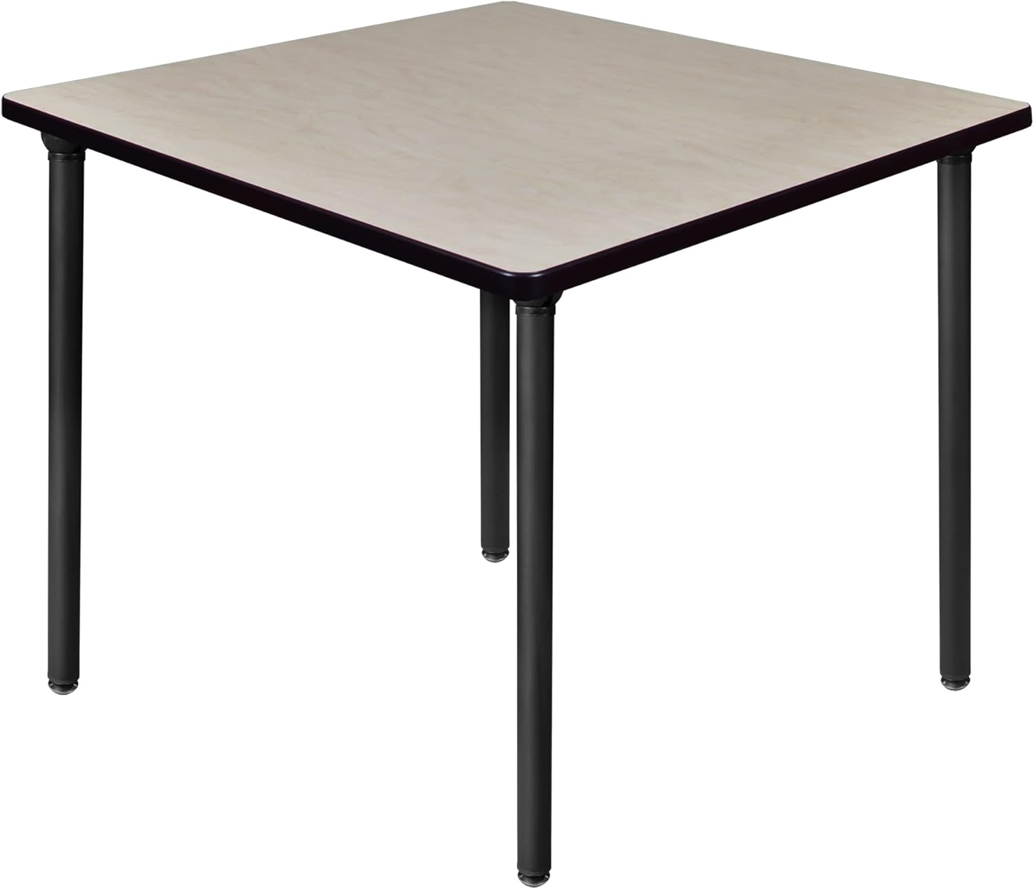 Maple and Black 36" Folding Breakroom Table with Steel Legs