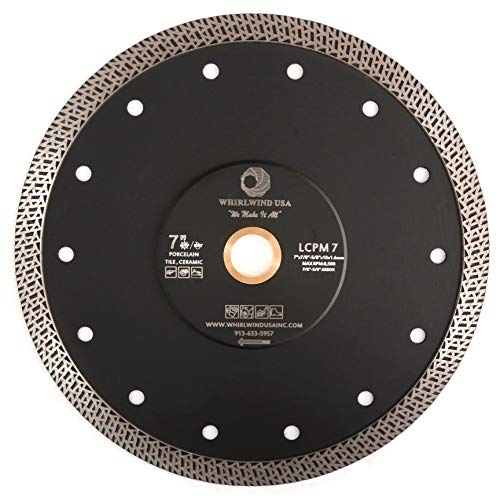7 inch Super Thin Tile Saw Diamond Blade 7 inch for Cutting Granite Marble Ceramics Porcelain Tiles (7 )