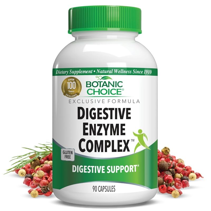 Botanic Choice Digestive Enzyme Complex Digestive Support, 90 Capsules