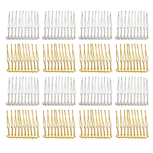 Peigne à cheveux en métal pour voile de mariée 10 dents accessoire de coiffure x20