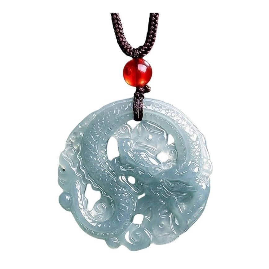 Amulette Dragon d'eau en Jade bleu cadeau idéal mixte