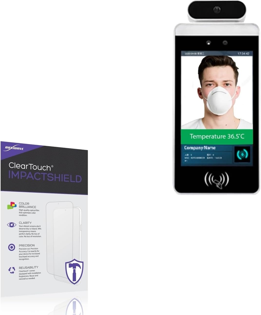 BoxWave Screen Protector Compatible With Aluvvi Wall Mount - ClearTouch ImpactShield (2-Pack), Impenetrable Screen Protector Flexible Film