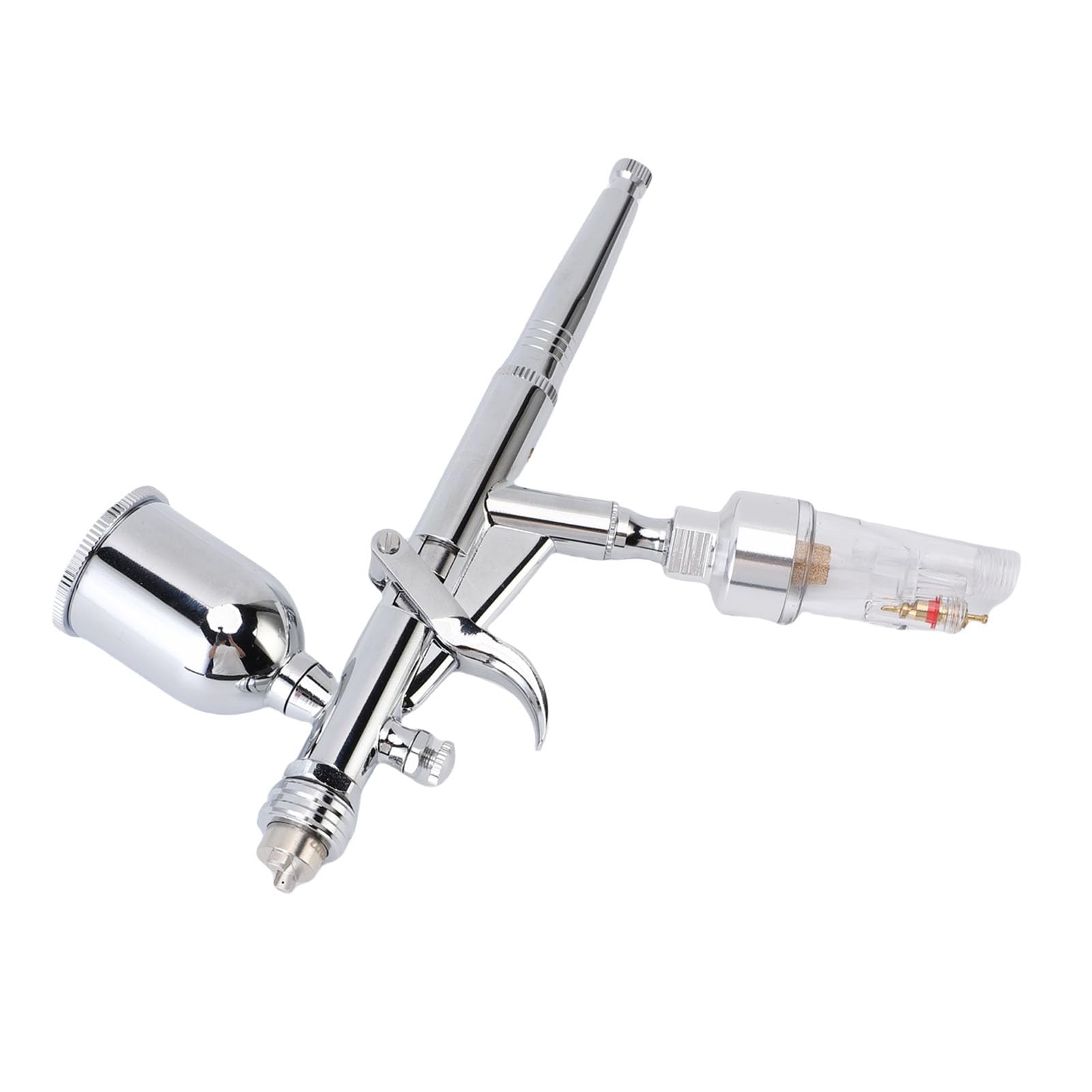 Airbrush-Set, Fortschrittliche Doppelwirkung, Schwerkraftzufuhr, 0,3 Mm Düse für Künstlerbedarf, Malen, Zeichnen, für Anfänger und Profis, Aluminium und Kupfer