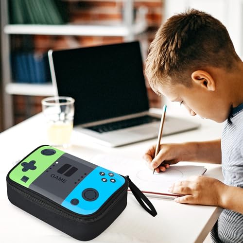 Image of Gamer Pencil Case for Boys - Large Kids Pencil Pouch with 4 Compartments, Wide Zipper Opening, Durable Wipable Fabric Easy to Clean, Soft School Supplies Box for Grades 1-6, Fits All Gear