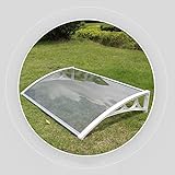 BTYQKZVPM Tettoia per porta esterna, Riparo antipioggia trasparente for finestre, copertura in policarbonato for patio, staffe curve(80x120cm)
