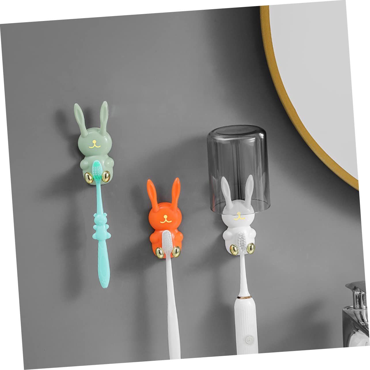 ULTECHNOVO Ganchos Decorativos De Pared Forma De Conejo Soporte Para Bolsos Y Abrigos Instalación Material Resistente Diseño Moderno Y Único Para Habitaciones Infantiles 4 Piezas X 4
