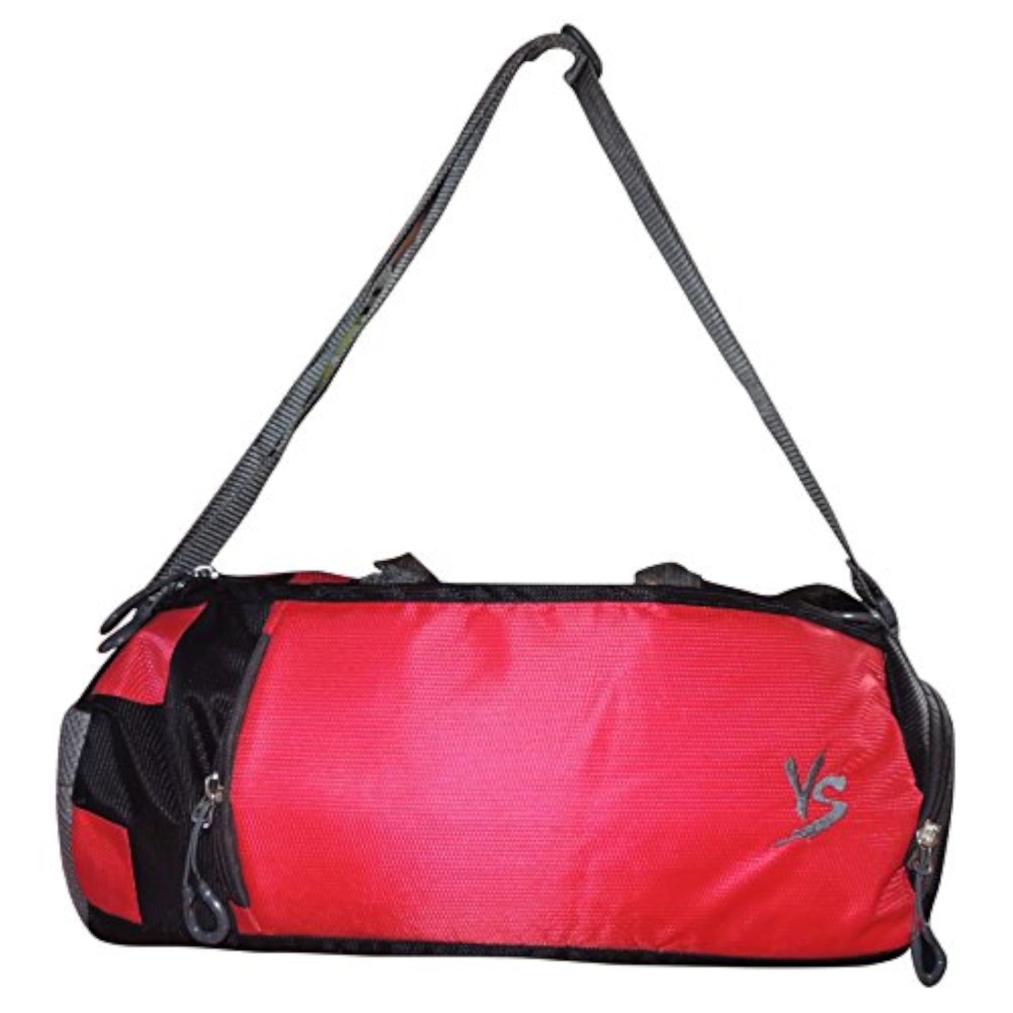 Versatile Red Gym Bag with Multiple Pockets