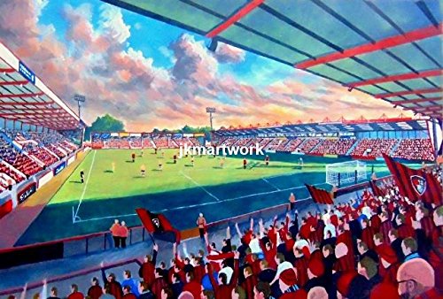 Poster AFC Bournemouth Dean Court Stadium format A4 decoration murale stade de foot anglais