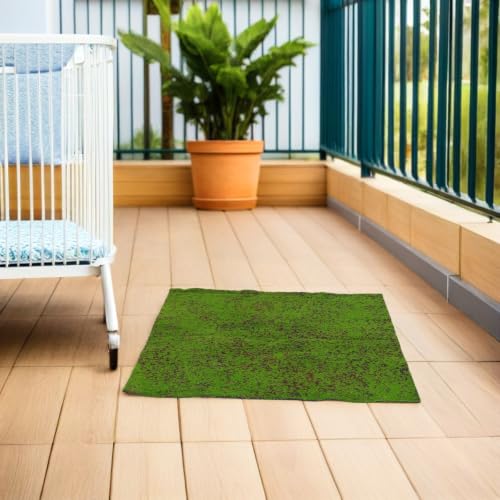 Césped artificial verde para modelismo alfombra SHOWERORO resistente exterior interior 6
