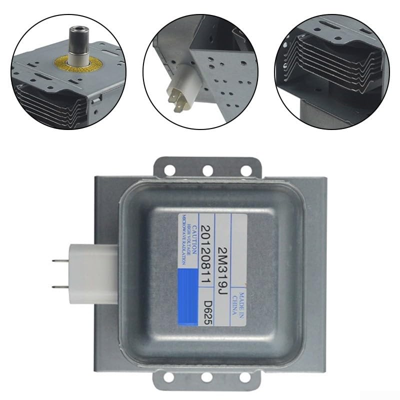 Magnetrón de horno microondas 2M319J repuesto para 2M519J 2M219J 2M518J 2M217J 2M253J 2M248J Construcción de aluminio Fácil instalación Adecuado para disipación de calor I