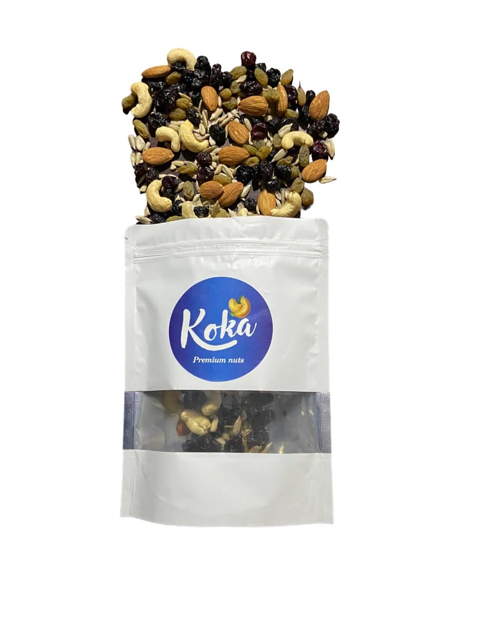 Koka Trail Mix Nutty Chocolate 500gm| Roasted Pecans, Hazelnuts, Almonds, Cranberries, Orange Peel, Pumpkin Seeds with Dark & Milk Chocolate | Premium Nut Mix | No Preservatives | Gourmet Snack-image-6