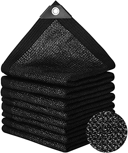 ANGTUO 90% Shade Cloth with Grommets 6.5ft x 13ft Garden Sunblock Premium UV Resistant Sunshade Netting Privacy Screen Greenhouse Covers Mesh Tarp Edge Tape Shade Fabric for Patio Plants