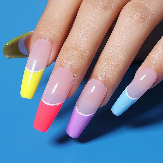 Miniatura 2 de AIMEILI Esmalte de uñas de gel Soak Off U V LED Hema Free Summer Gel Polish colores para arte de uñas, uñas de gel de 6 x 0.3 fl oz, juego de 24