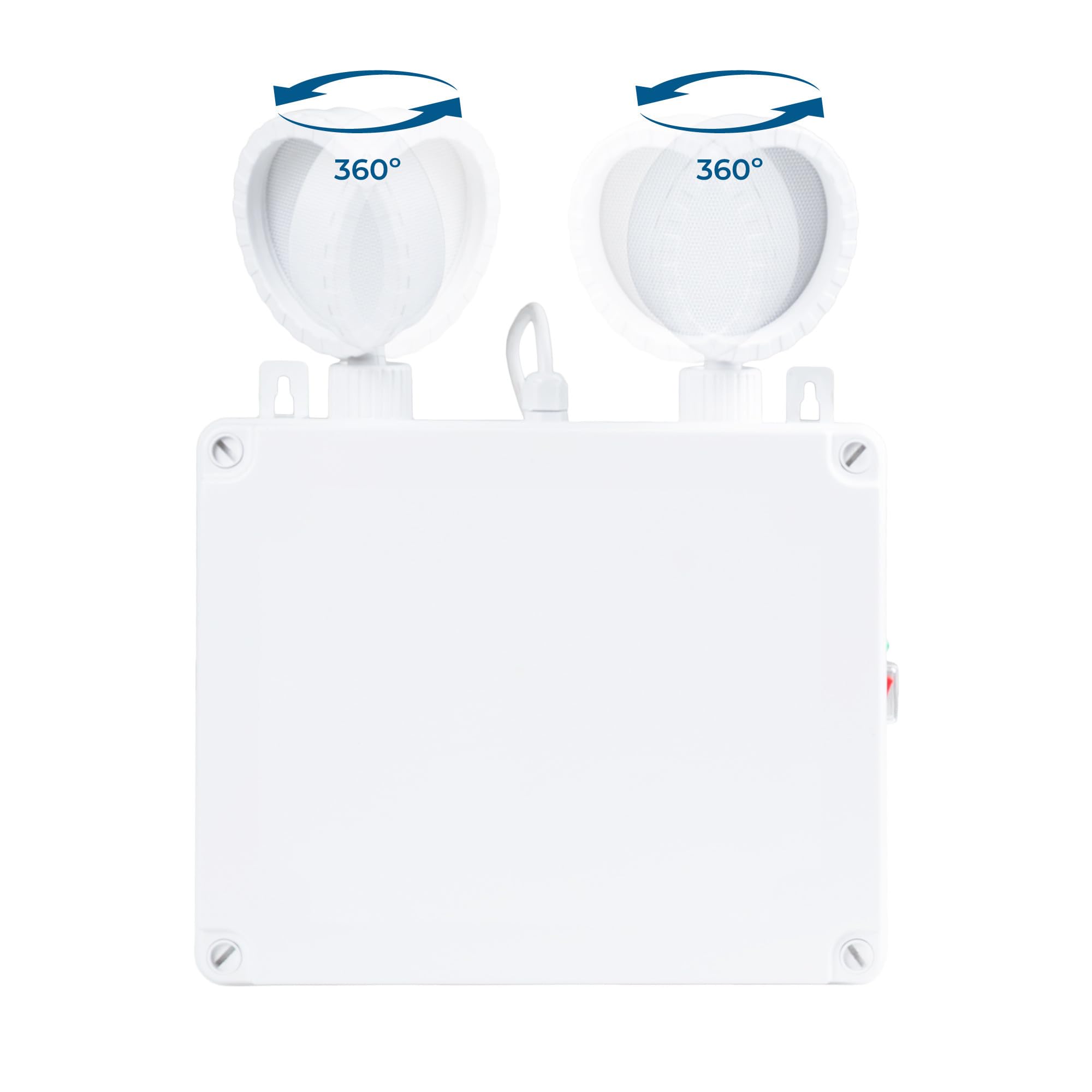 BARCELONA LED Éclairage de Secours LED Industriel 2x8W IP65, 600lm, Autonomie 3 Heures, Batterie Rechargeable 6V 2000mAh, Lampe de Secours Automatique pour Parking, Entrepôt et Escalier