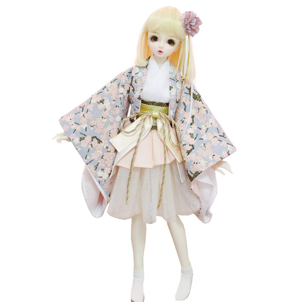 Amazon.co.jp: ドール用 和服 着物 セット 振り袖 和服 浴衣 ゆかた 靴 