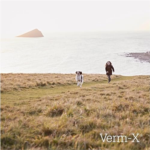 Verm-X Floh- & Zeckenpulver für Hunde, wirksames natürliches Abwehrmittel, 100% natürliche Inhaltsstoffe, umweltfreundlich