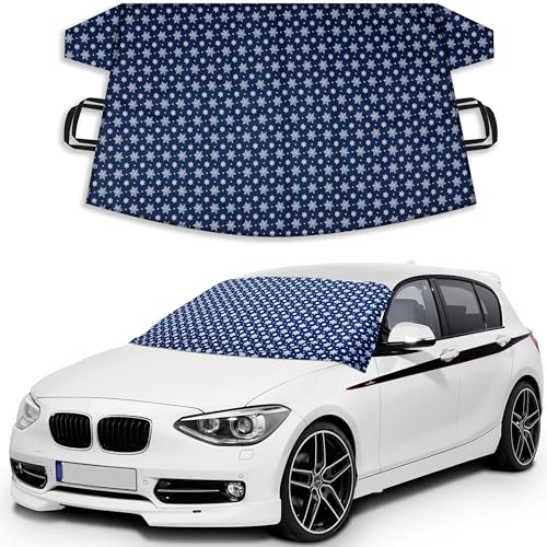 Image of EcoNour Car Windshield Cover for Ice and Snow | Windshield Cover |600D Polyester Car Cover for Snow|Water, Heat & Sag-Proof Car Windshield Snow Cover|Winter Windshield Covers|Medium 69 inchx42 inch