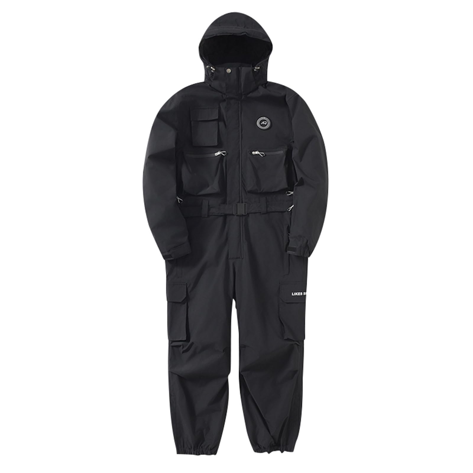 Generisch Tuta da sci invernale da uomo, impermeabile, con cappuccio, pantaloni da neve, pantaloni da snowboard, sportivi, per attività all'aria aperta, con tasche