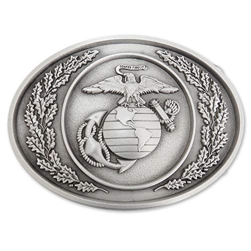 Indiana Metal Craft US MARINE CORPS EGA Traditional Design Pewter Belt Buckle MADE IN USA