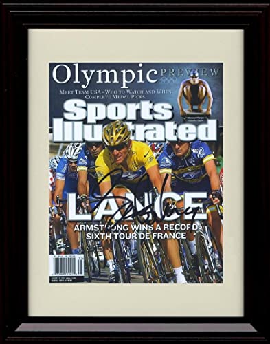 Lance Armstrong Autograph Promo Print - Lance - Framed Print