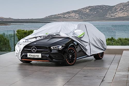 Image of Kaugung 6 Layers Car Cover Custom Fit Mercedes-Benz CLA Class CLA180 200 250 35 45 Sedan from 2013 to 2025, Waterproof Car Cover All Weather for Automobiles Outdoor, Sun Rain Dust Snow Protection.