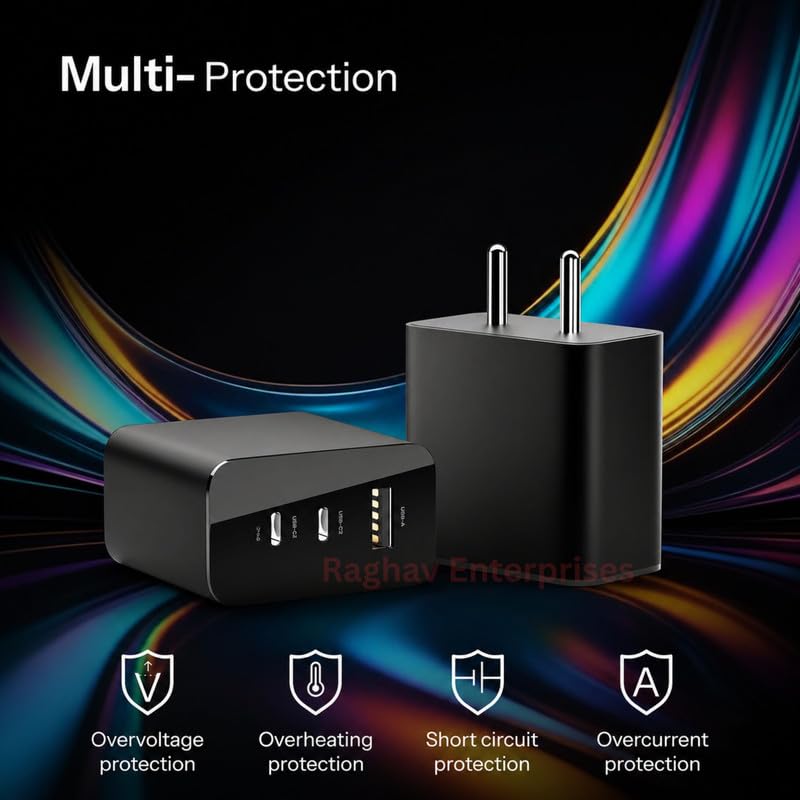 Image of Original 65W Type C PPS Charging Adapter Compatible with Nothing Phone 4 /3 /3a /3a Pro /2 /2a /2a Plus /1 | CMF Phone 2 Pro /a /Pixel 10 /9a /S25 Edge /Buds /Ear Stick Fast Power USB C Rapidly Charge OP Black