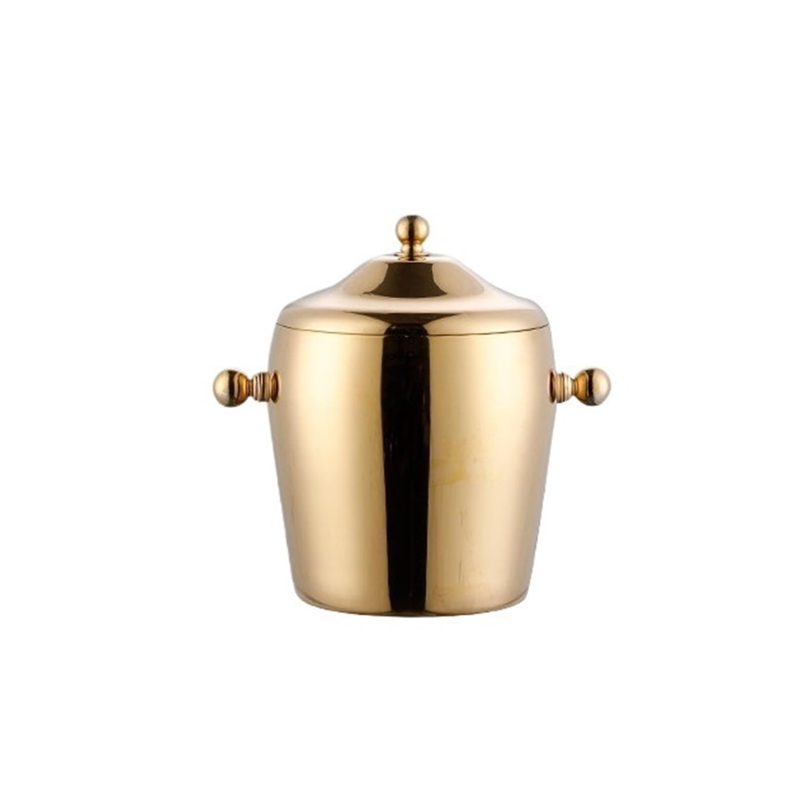 Lijiaxiuyc-101 ice bucket 1.2L Stainless Steel Ice Bucket With Handle Double Layer Champagne For Bar Party champagne bucket(Gold)