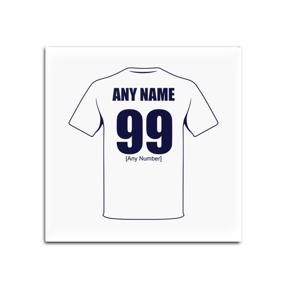 UNIGIFT Personalised Gift - Tottenham Glass Square Coasters (Football Club Design Theme, Colour Options) - Any Name/Message on Your Unique Mat Pad - The Spurs Lilywhites