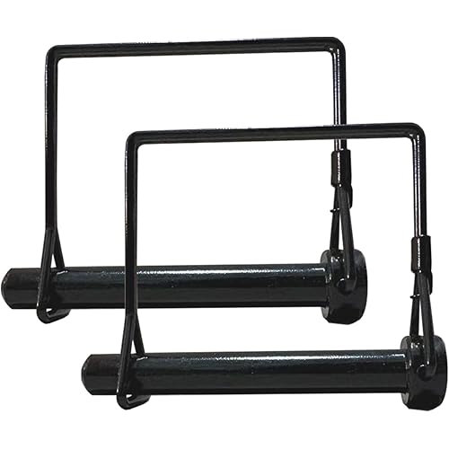 2 Pack Trailer Hitch Pin 3/8 x 4 Inch Zinc Coated Steel Towing Coupler Pin Quick Release Trailer Lock Pin for Truck Agricultural Equipment Towing PTO Shaft Heavy Duty Hitch Pin Trailer Safety Pin