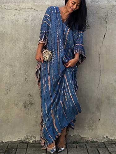 Image of Kaftan Dresses for Women Plus Size Summer Beach Dress with Print and Swim Cover Ups
