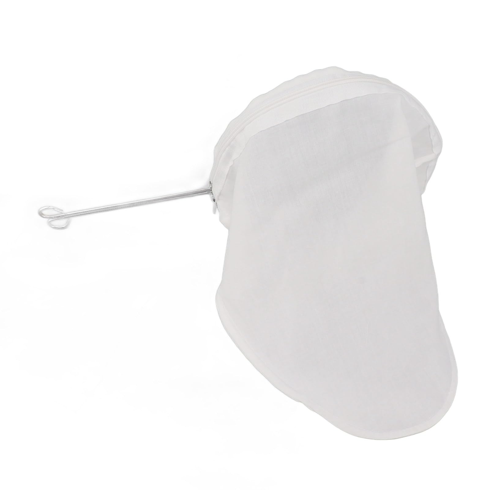 Mesh-Siebbeutel, Ultrafeine Wiederverwendbare Filterbeutel mit Edelstahlgriff für Kaffee, Tee, Nussmilch, Entsaften, Butter, Presse, Obst, Reis, Reinigung (L)