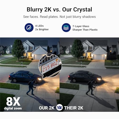 Image of ANSQUE Solar Powered 365-Day Battery Life Security Cameras Wireless Outdoor