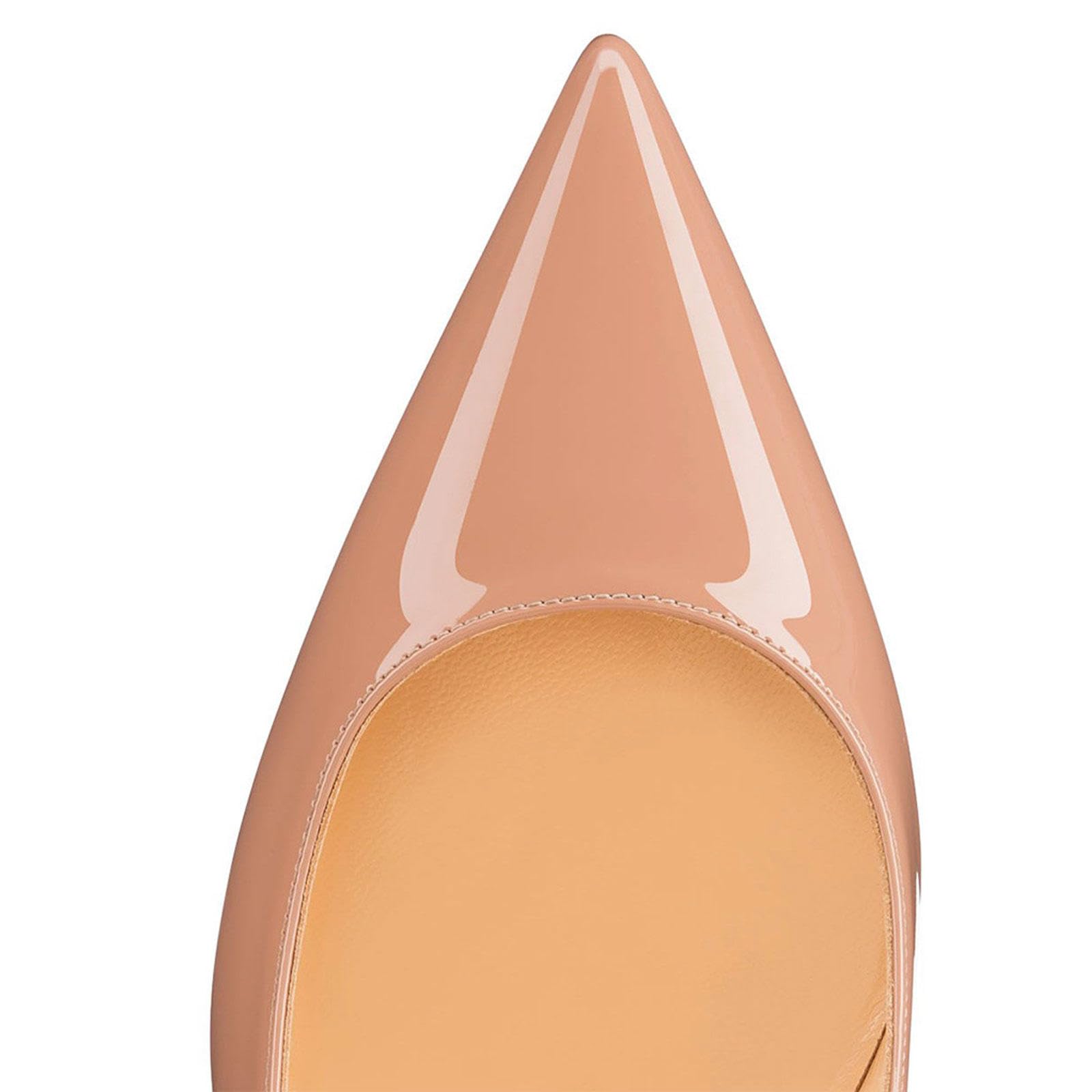 Tacco Alto Scarpe Tacco Spillo Donna Punta Affilata Senza Schienale Ufficio Sera 8,5cm,Apricot-46