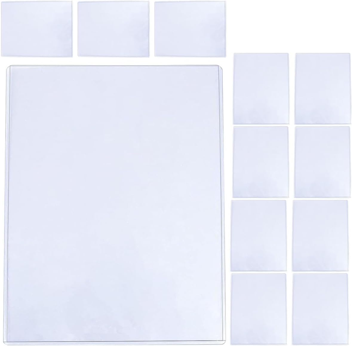 12pcs Photo Protective Covers Plastic Sleeves 21.6 X 28 Cm Anti-Scratch Standard Trading Card Photo Holders for Albums and Collectors