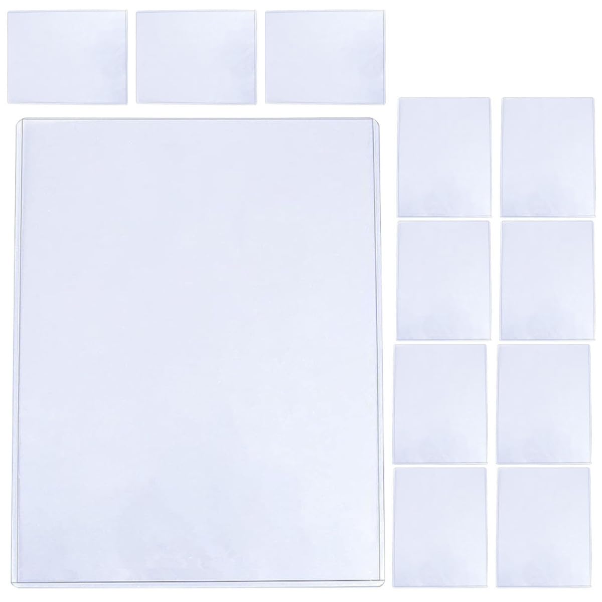 GALPADA Buste Protettive Pratiche per Esposizione e Protezione 12 Pezzi in Plastica Bianche per Foto e Documenti Importanti in Casa o Ufficio