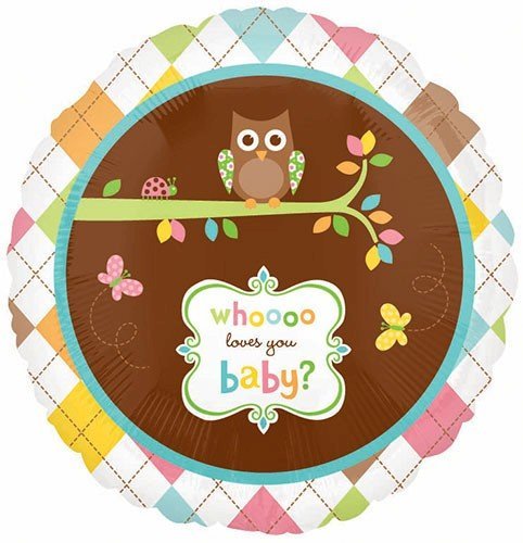 Anagram17" Whoo Loves You Baby Foil Balloon, Multicolor