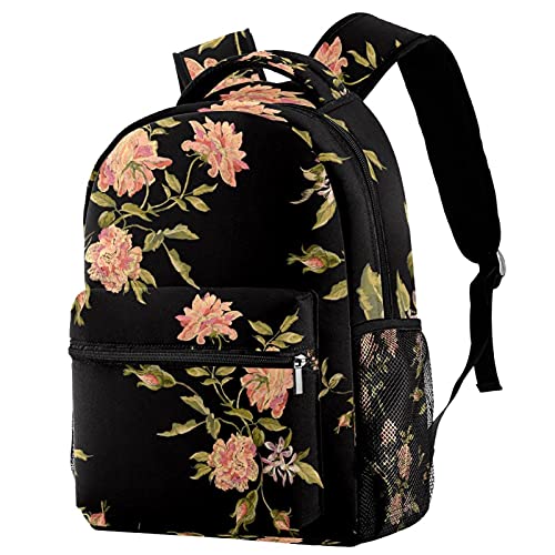 Sac à dos fleurs de pivoine outdoor idéal pour le collège et lycée