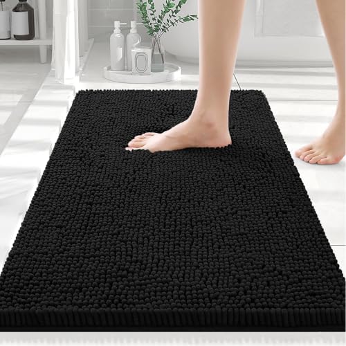 Smiry Luxury Chenille Bathroom Rugs 24x16, Extra Soft and Absorbe...